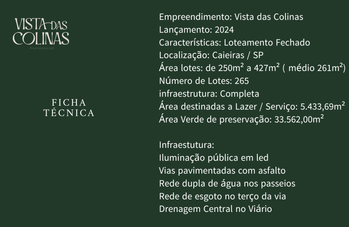 Empreendimento Vista das Colinas